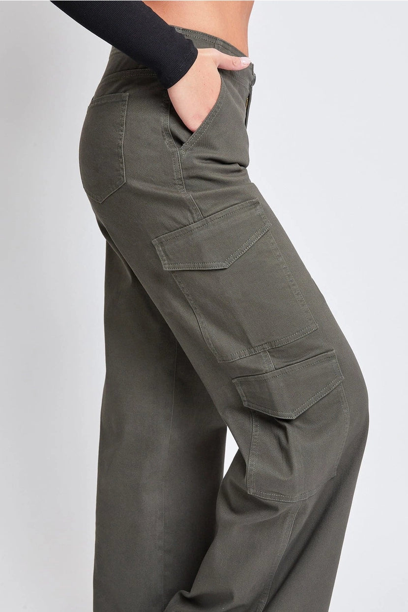 GRAYSON HIGH RISE WIDE LEG CARGO PANTS