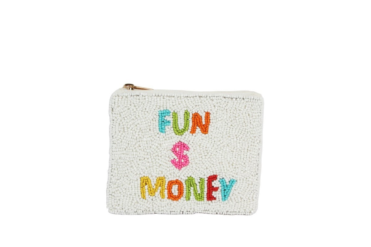 FUN MONEY BEADED COIN PURSE