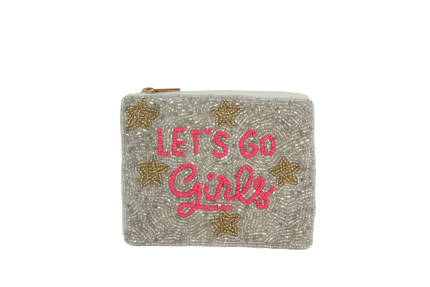 LETS GO GIRLS BEADED COIN PURSE