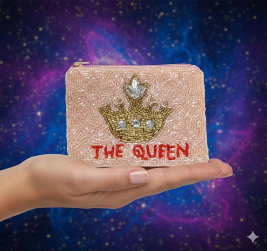 THE QUEEN BEADED COIN PURSE