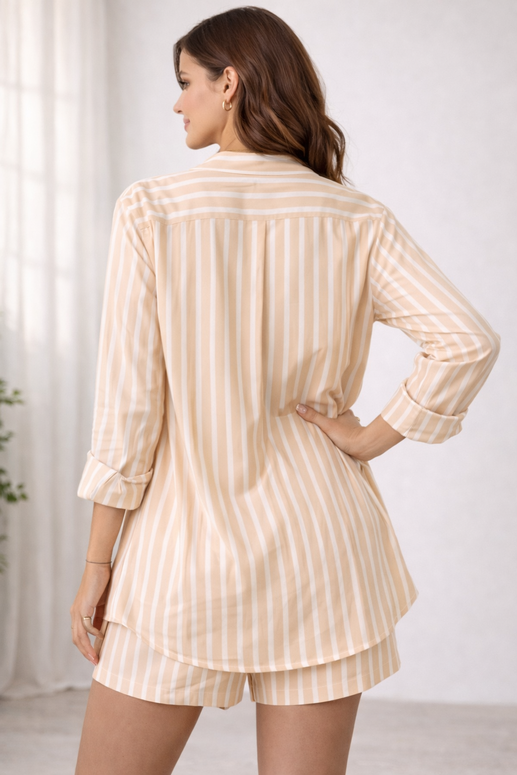 BLAZE BUTTON FRONT SHIRT AND SHORT SET