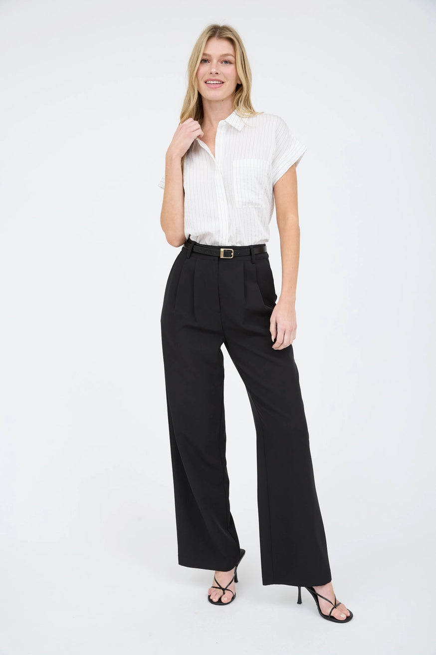 RONNIE PINSTRIPE BLOUSE