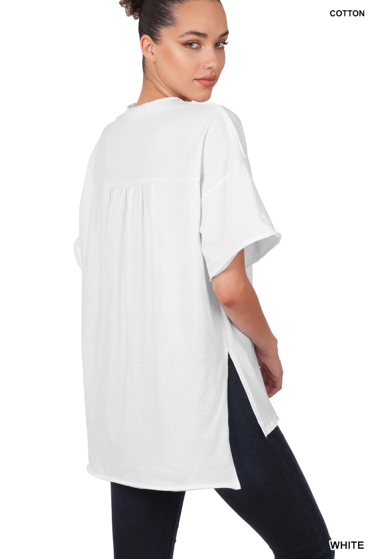 AMRIE FRONT POCKET TEE