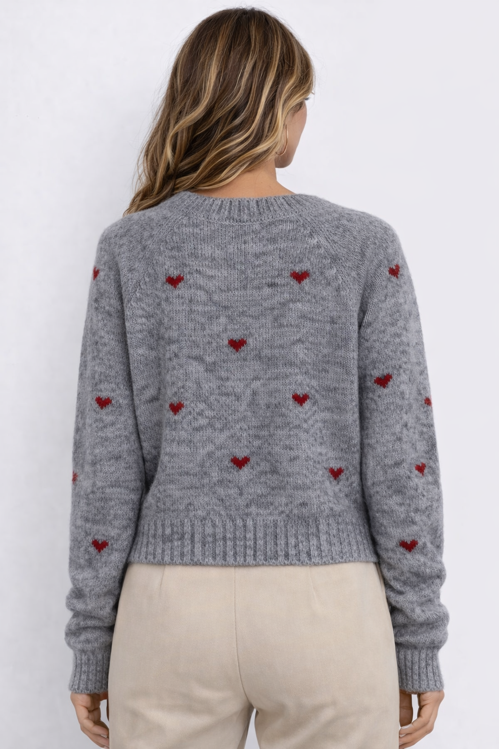 ELDRIDGE HEART SWEATER | DARK GREY