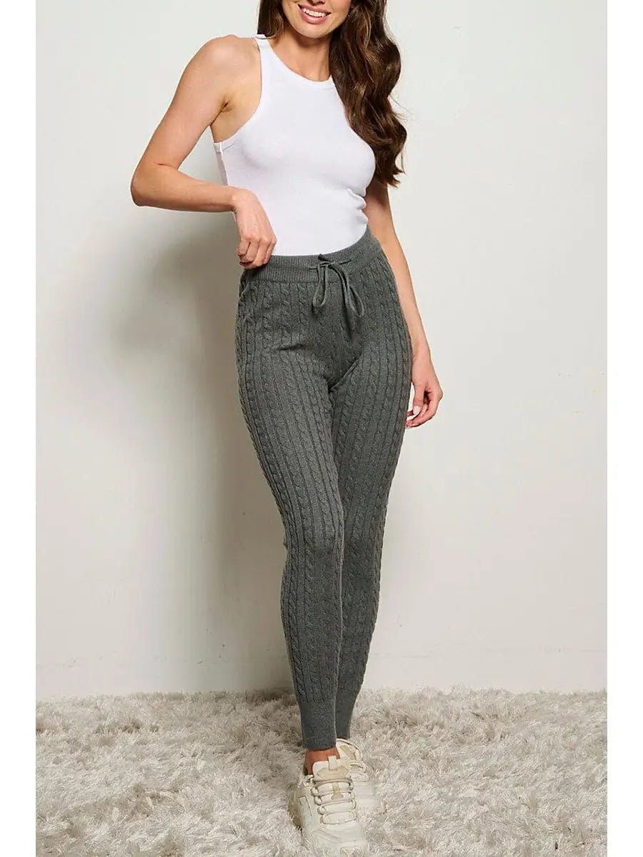 CABLE KNIT LOUNGE PANTS