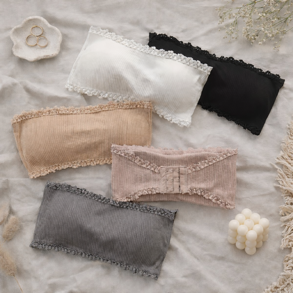 BANDEAU BRA | ONE SIZE | PINK/BLACK/NEUTRAL/WHITE/GREY