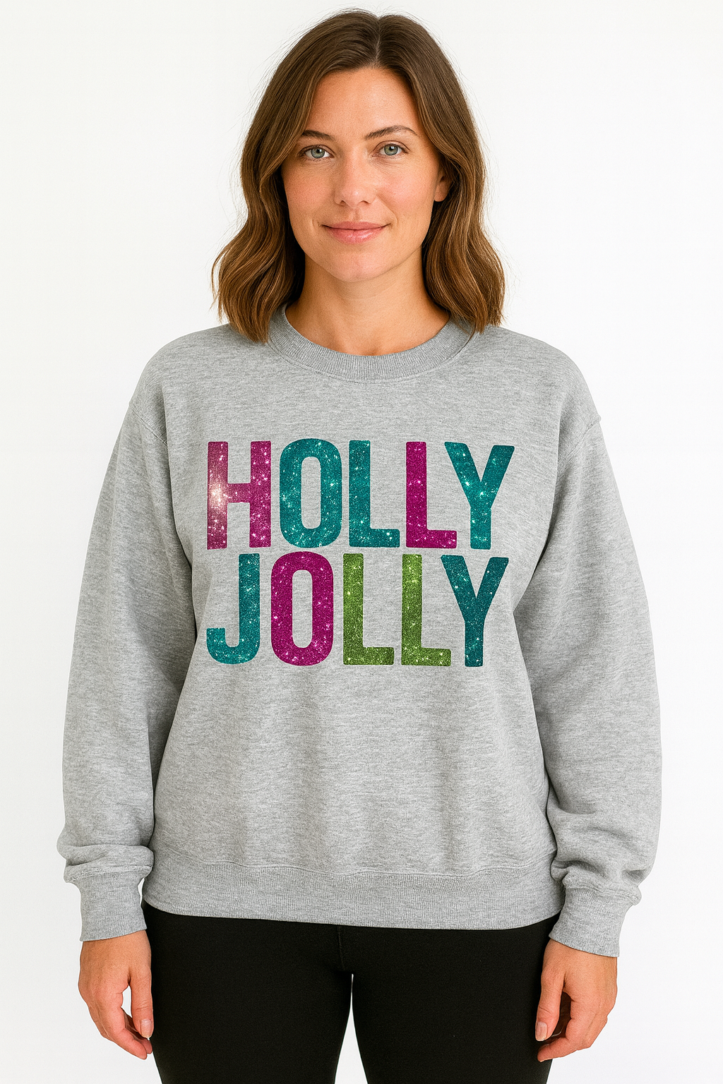 HOLLY JOLLY CREWNECK SWEATSHIRT
