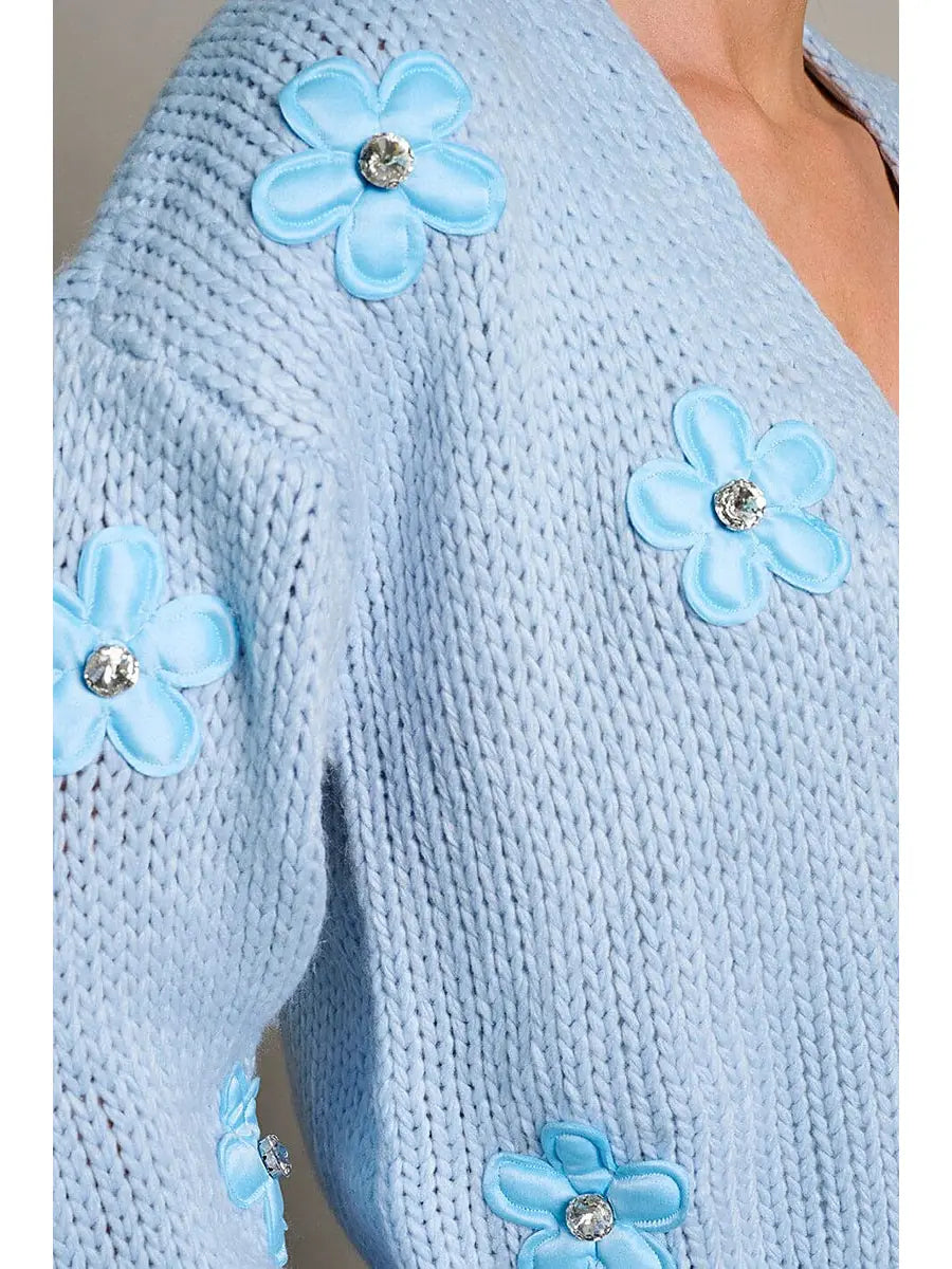 THEODORA CROCHET CARDIGAN SWEATER