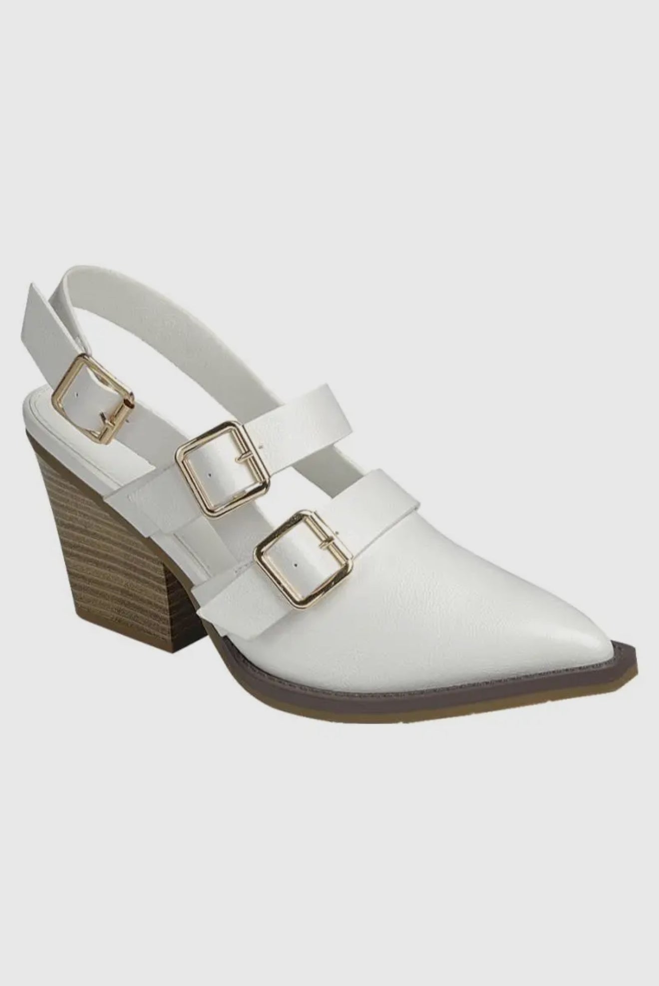 TESSA BUCKLE SHOE | WHITE