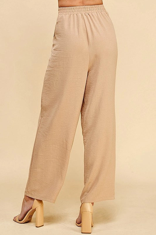 IDINA STRAIGHT LEG PANTS | BEIGE