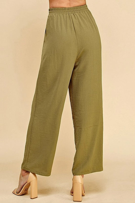 IDINA STRAIGHT LEG PANTS | OLIVE