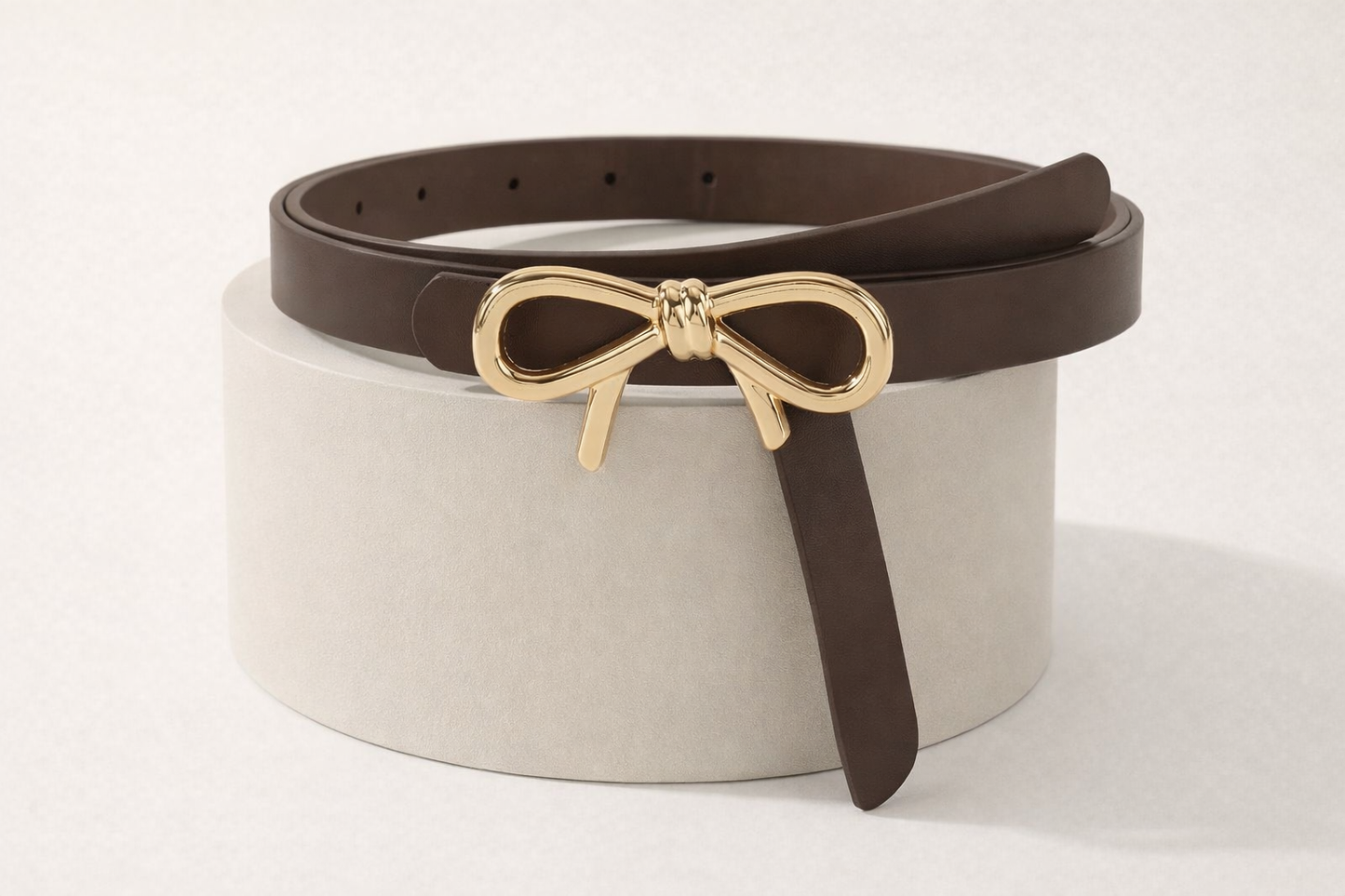 GOLD BUCKLE BOW BELT | BLACK, BROWN, COGNAC