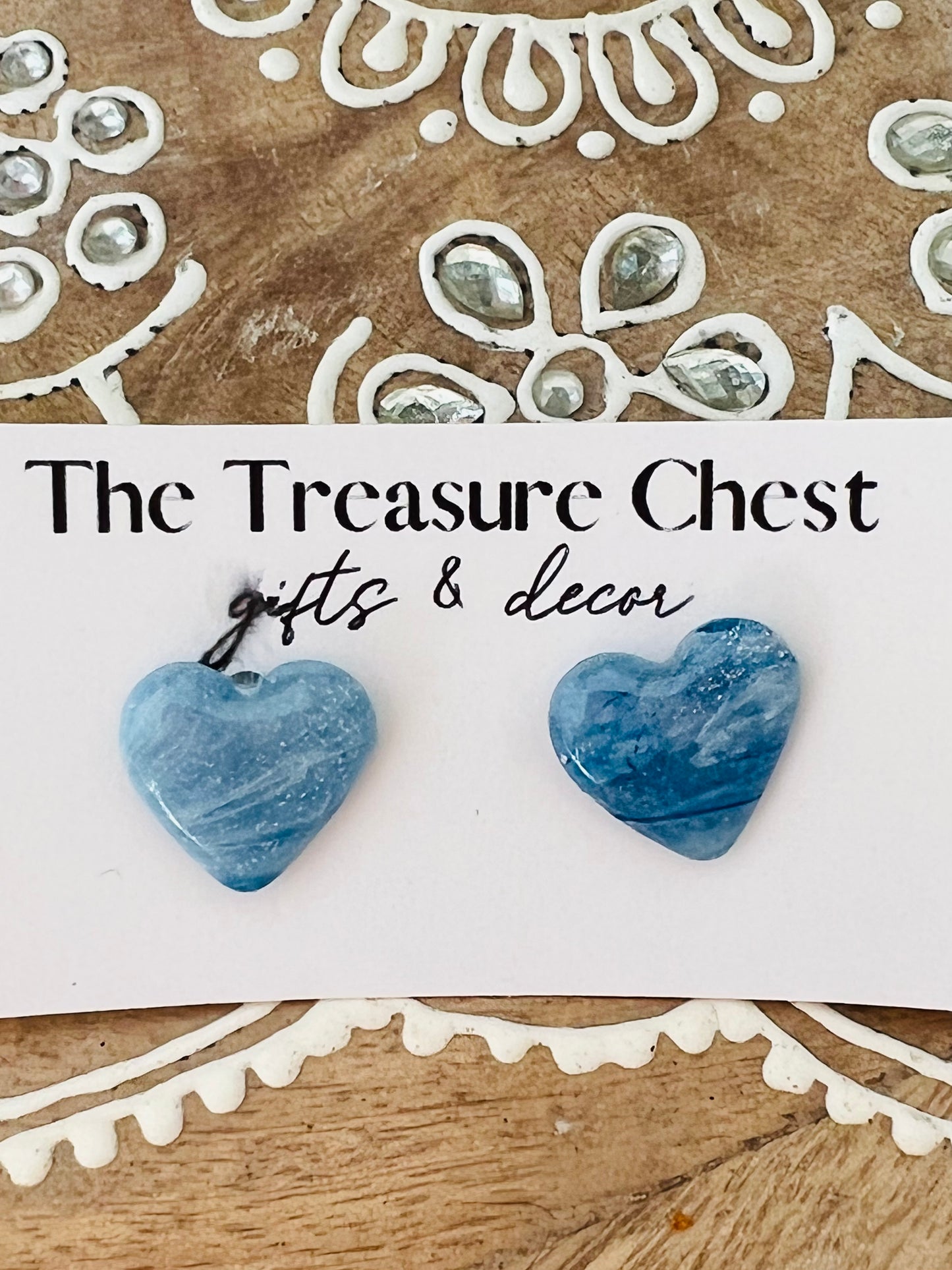 Sadie polymer clay stud in heart