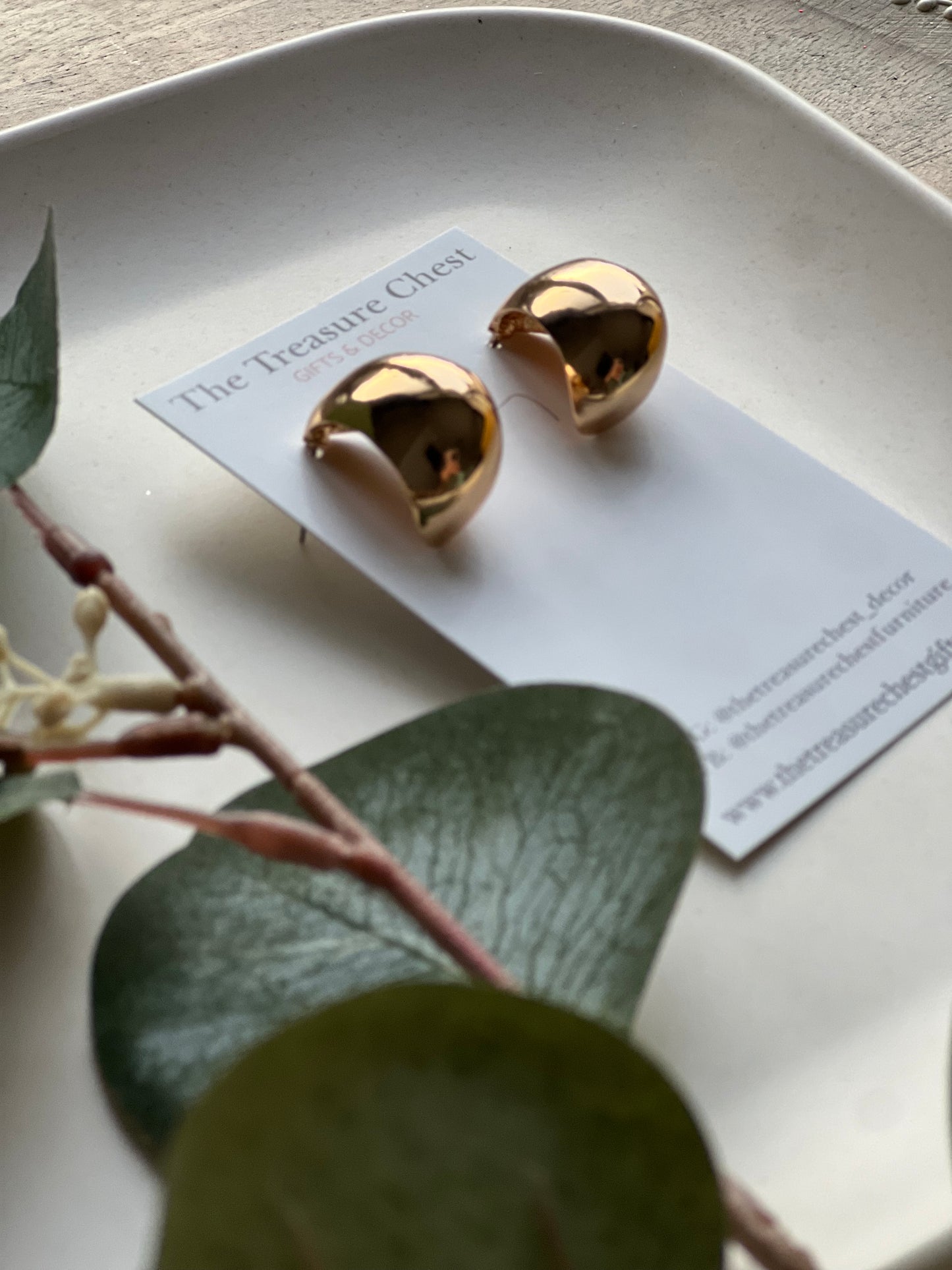 Bella Stud Hoop gold