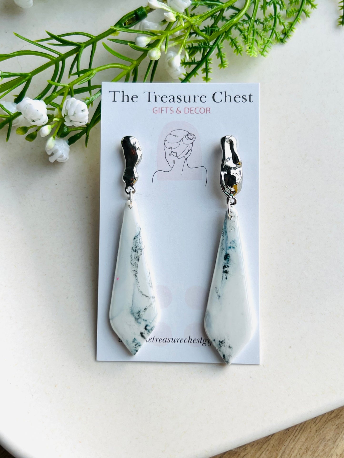 Marble Dangle earrings