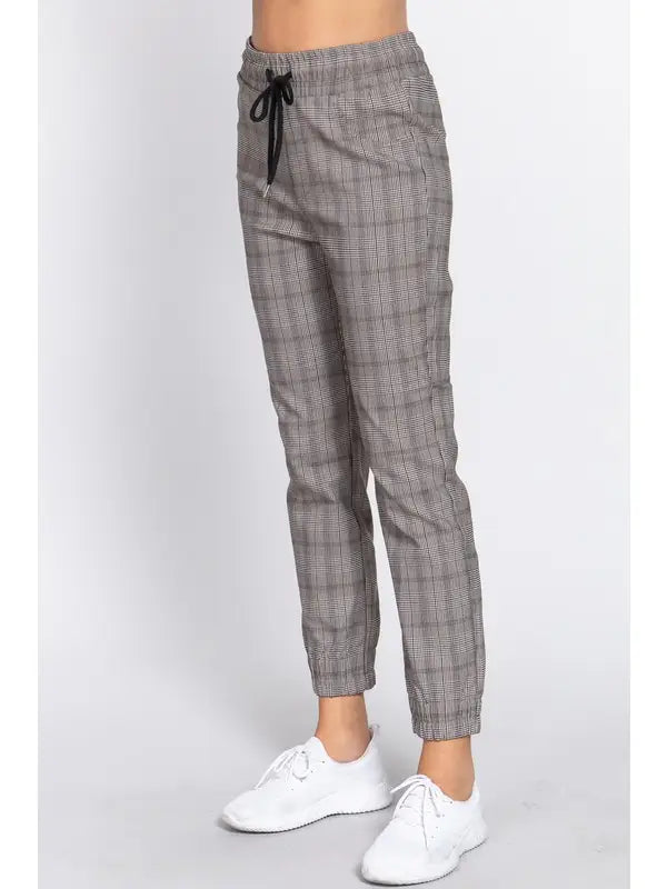 JINNY JACQUARD BENGALINE JOGGER PANTS