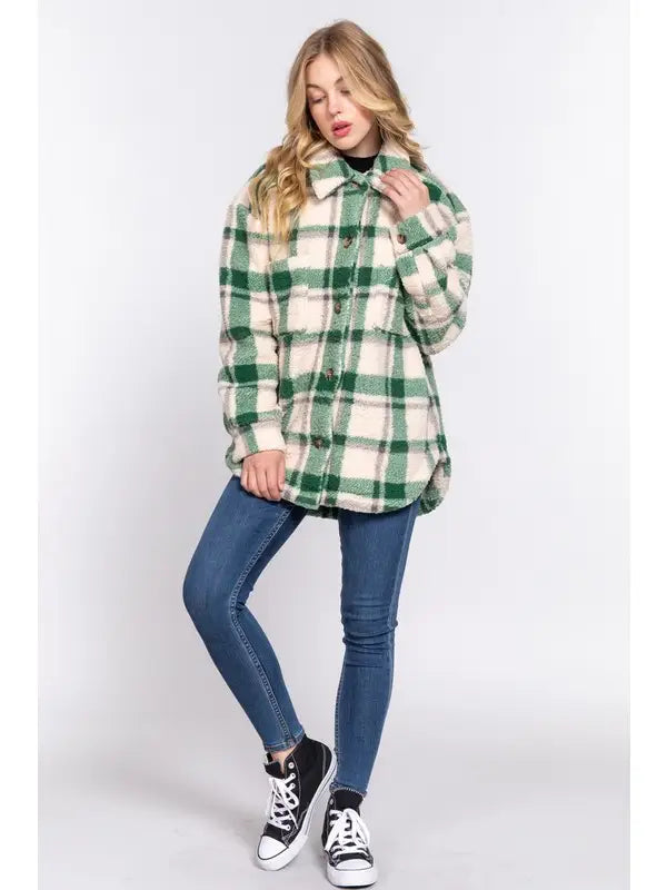 MARGO OVERSIZED PLAID JACKET