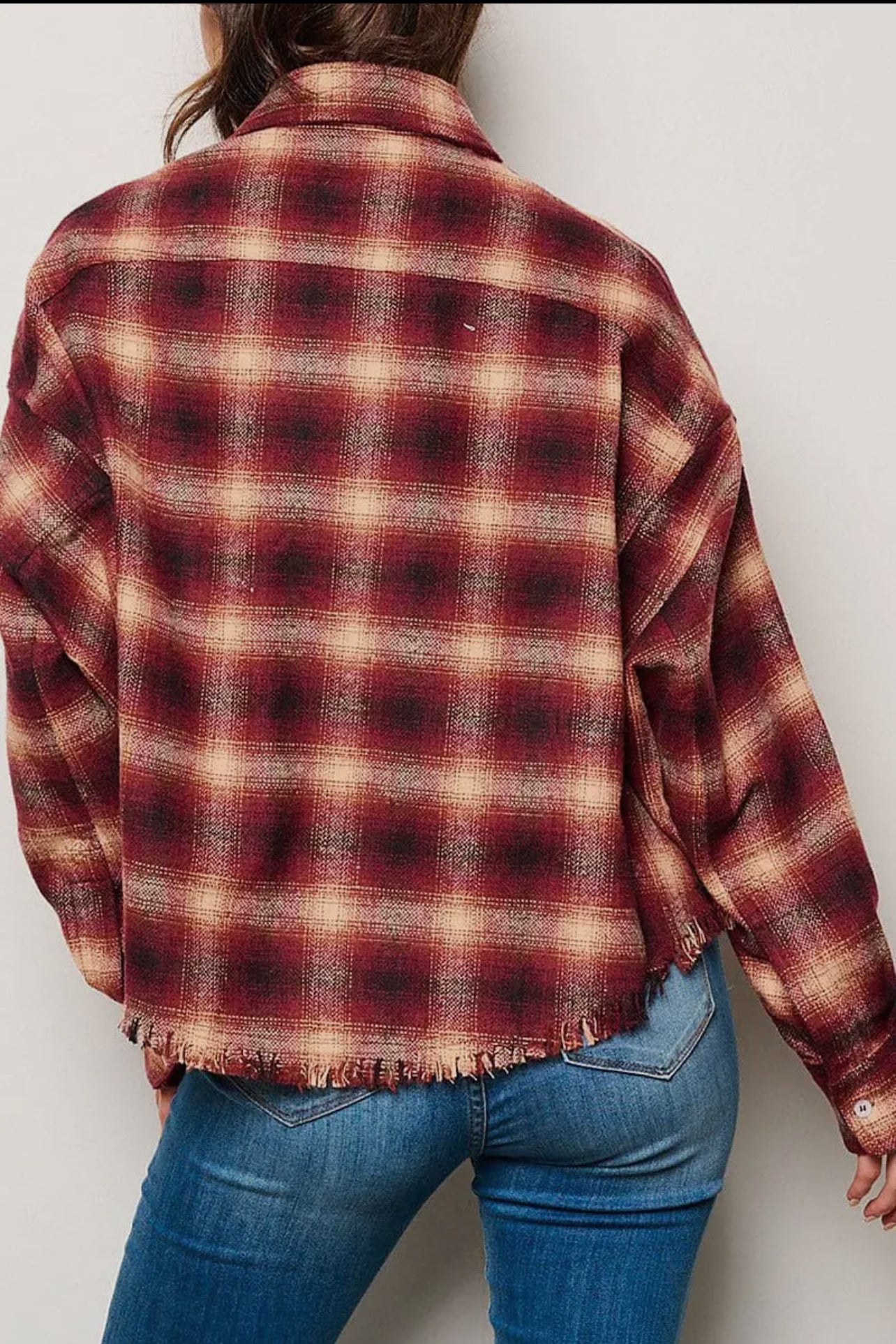 KIRBY PLAID BUTTON FRONT SHACKET