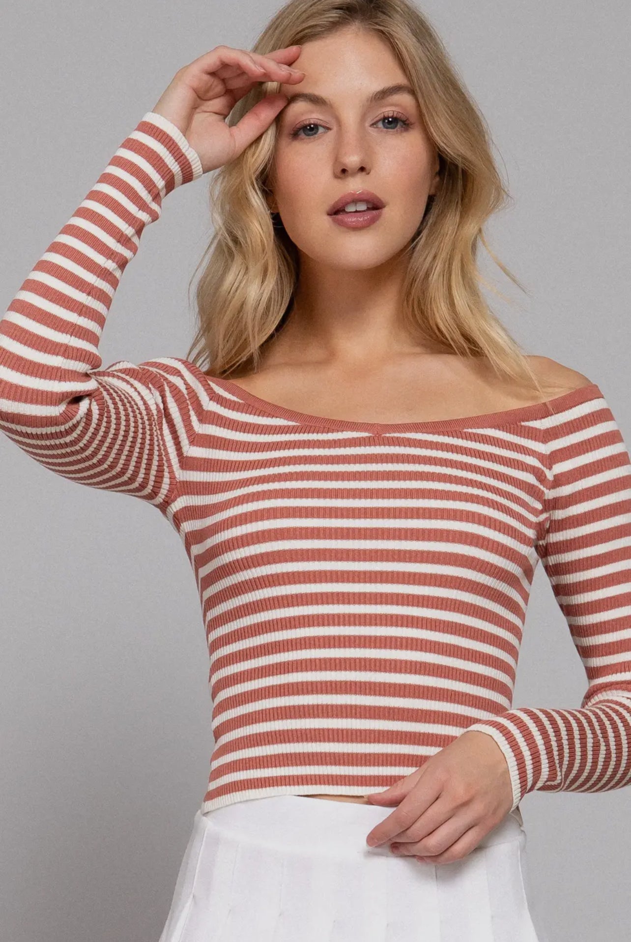 VALERIE STRIPED SWEATER | WIDE NECK