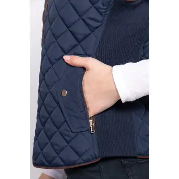 DELPHINE QUILTED VEST | NAVY