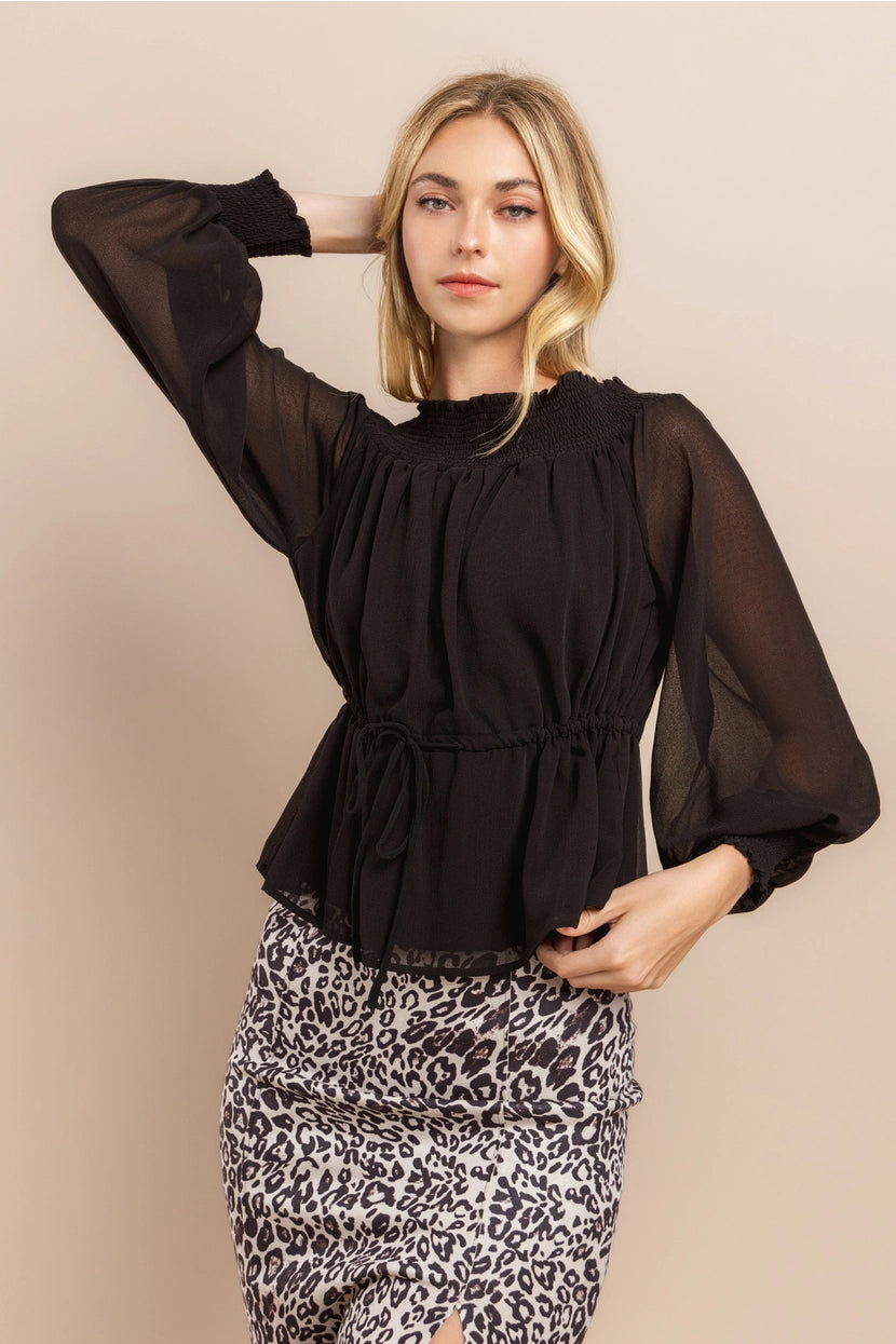 CALLAHAN TIE WAIST TOP