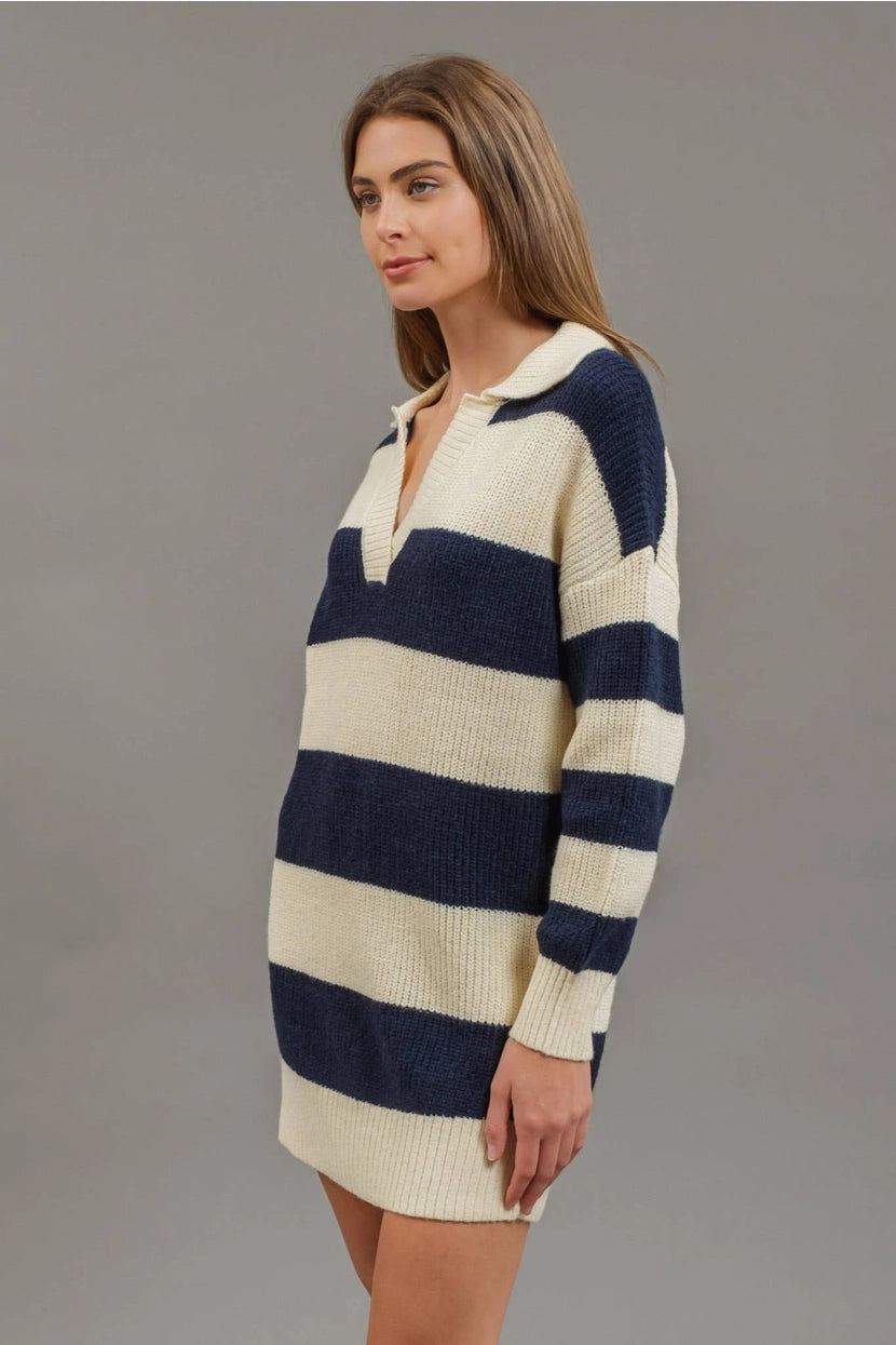 JOVELLE SWEATER DRESS | NAVY