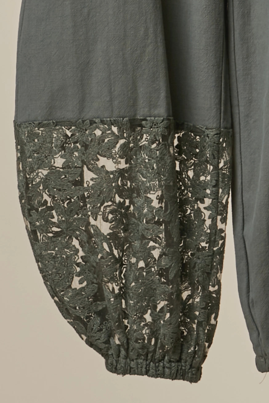 KENNY BOHO PATCHWORK PANTS | SAGE