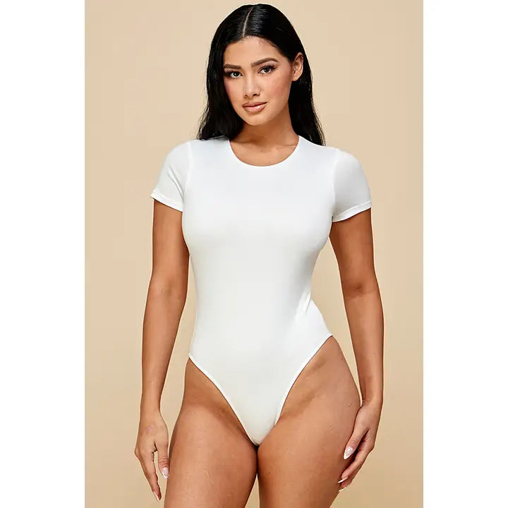 REGHAN DOUBLE LAYER BODYSUIT | WHITE