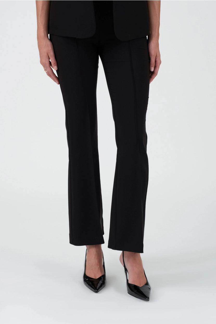 JAYLANI HIGH WAIST BELL BOTTOM DRESS PANTS | BLACK