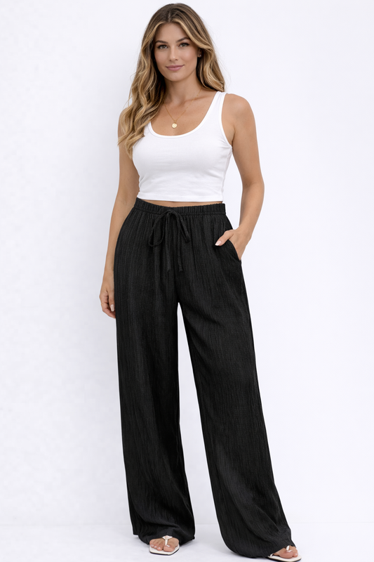 LINNEA CASUAL PANTS | BLACK