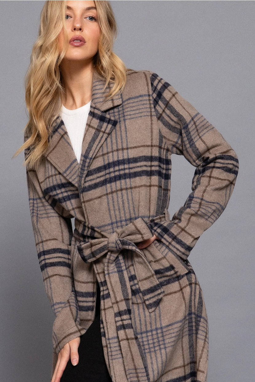 KENADIE BELTED PALID COAT