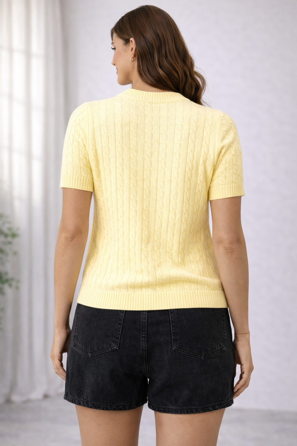 AZRIEL SHORT SLEEVE KNIT SWEATER