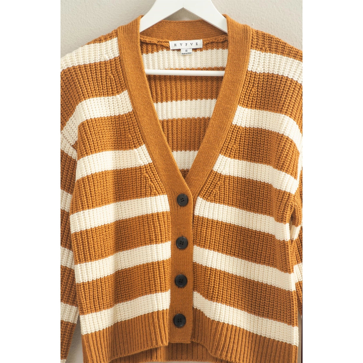 ADELINE STRIPED KNIT CARDIGAN