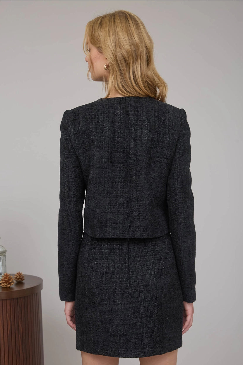 MERCEDES BOW DETAIL TWEED BLAZER
