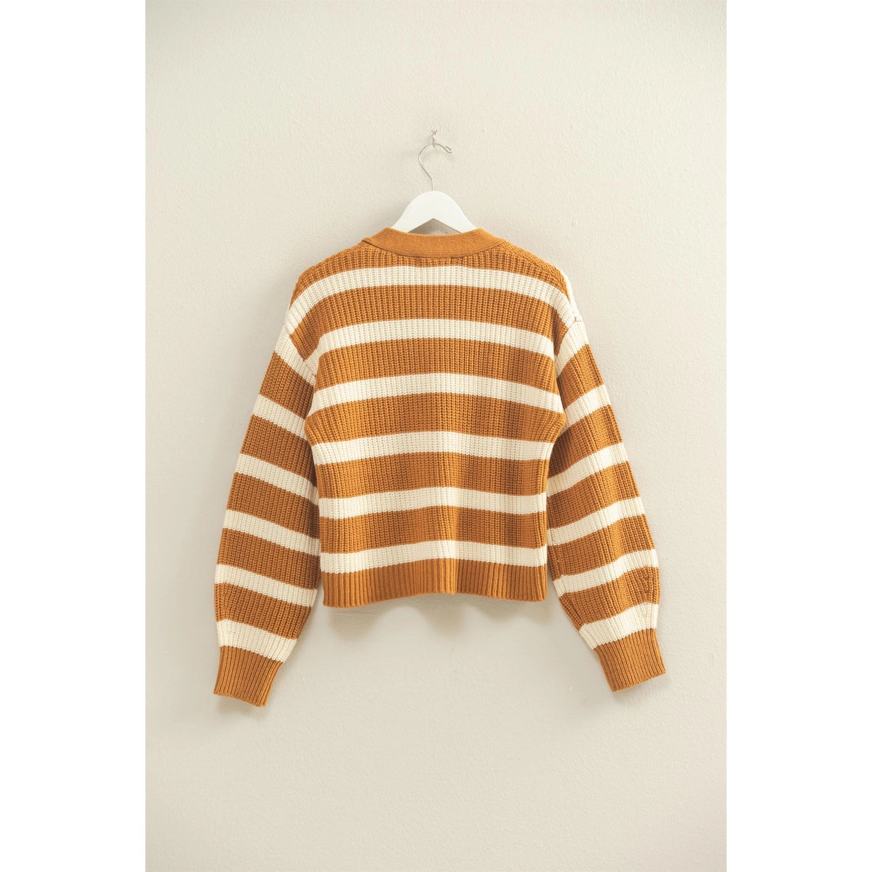 ADELINE STRIPED KNIT CARDIGAN