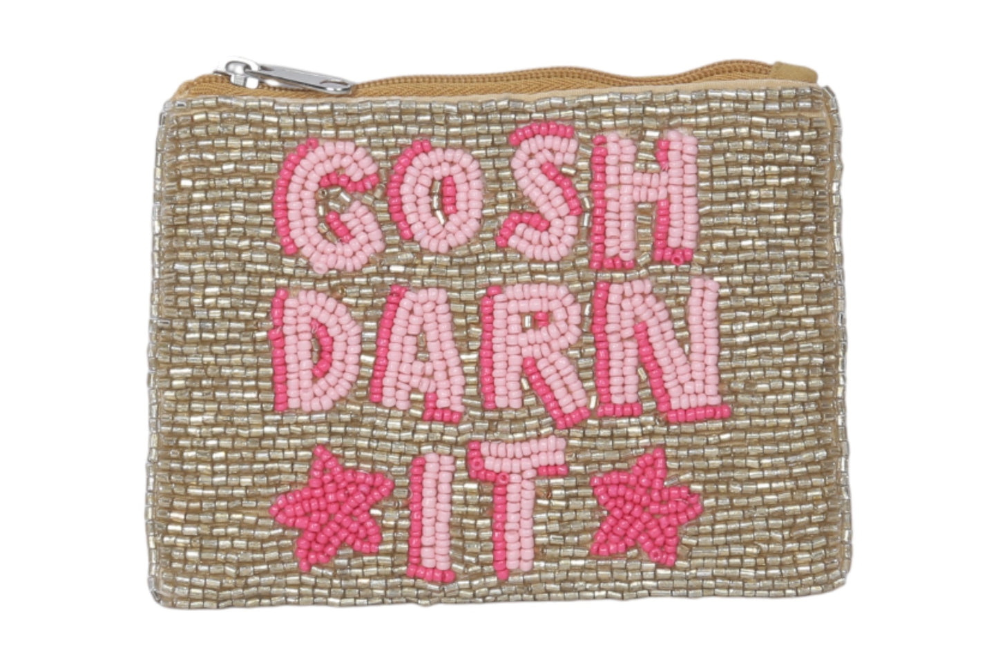 GOSH DARN IT BEADED COIN PURSE