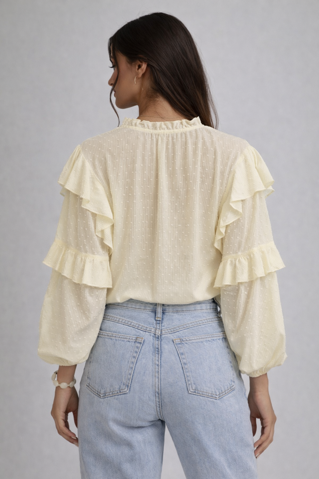 WILSON RUFFLE DETAIL BLOUSE