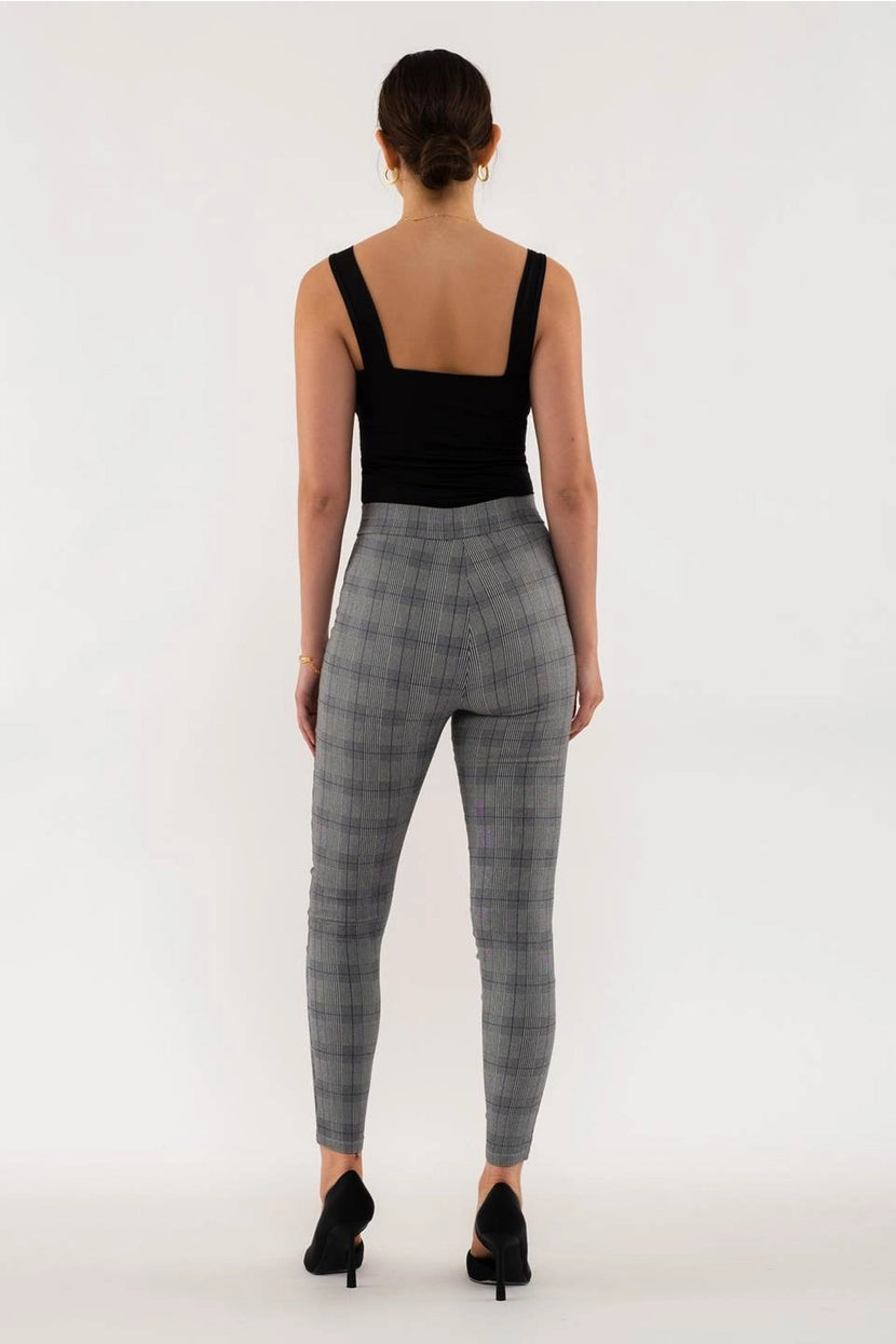 MALINDA PLAID SKINNY DRESS PANTS