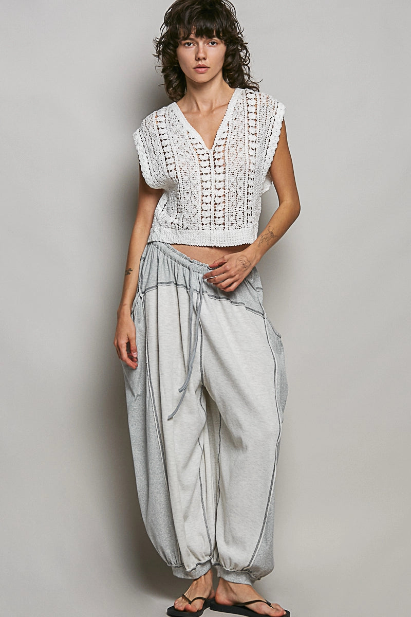 ELENA V NECK CROCHET TOP