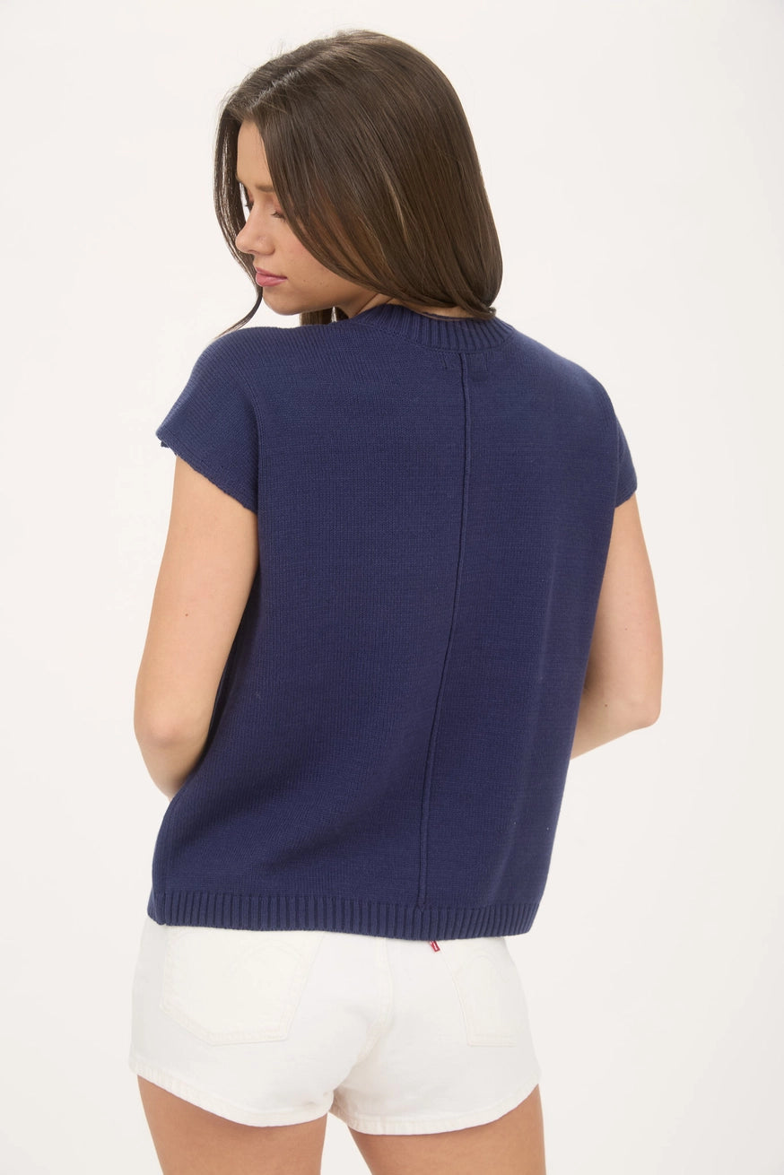 MIMOSA PLEASE SHORT SLEEVE KNIT SWEATER