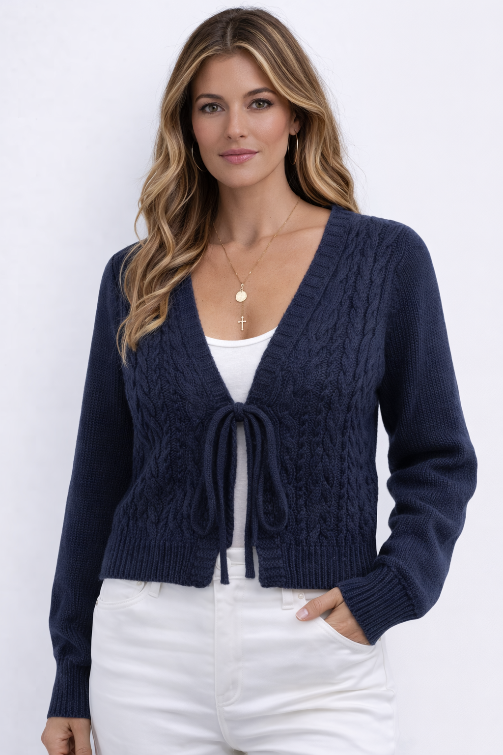 ADDISON TIE FRONT CARDIGAN