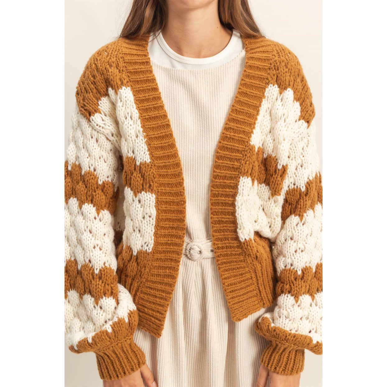 JAQUIE CHUNKY KNIT CARDIGAN
