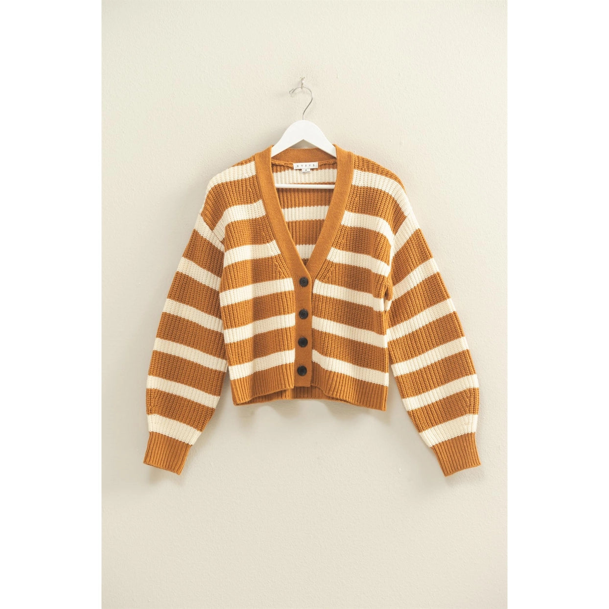 ADELINE STRIPED KNIT CARDIGAN