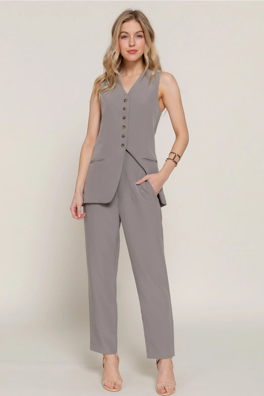 ZANDER HIGH WAIST PANTS | GREY