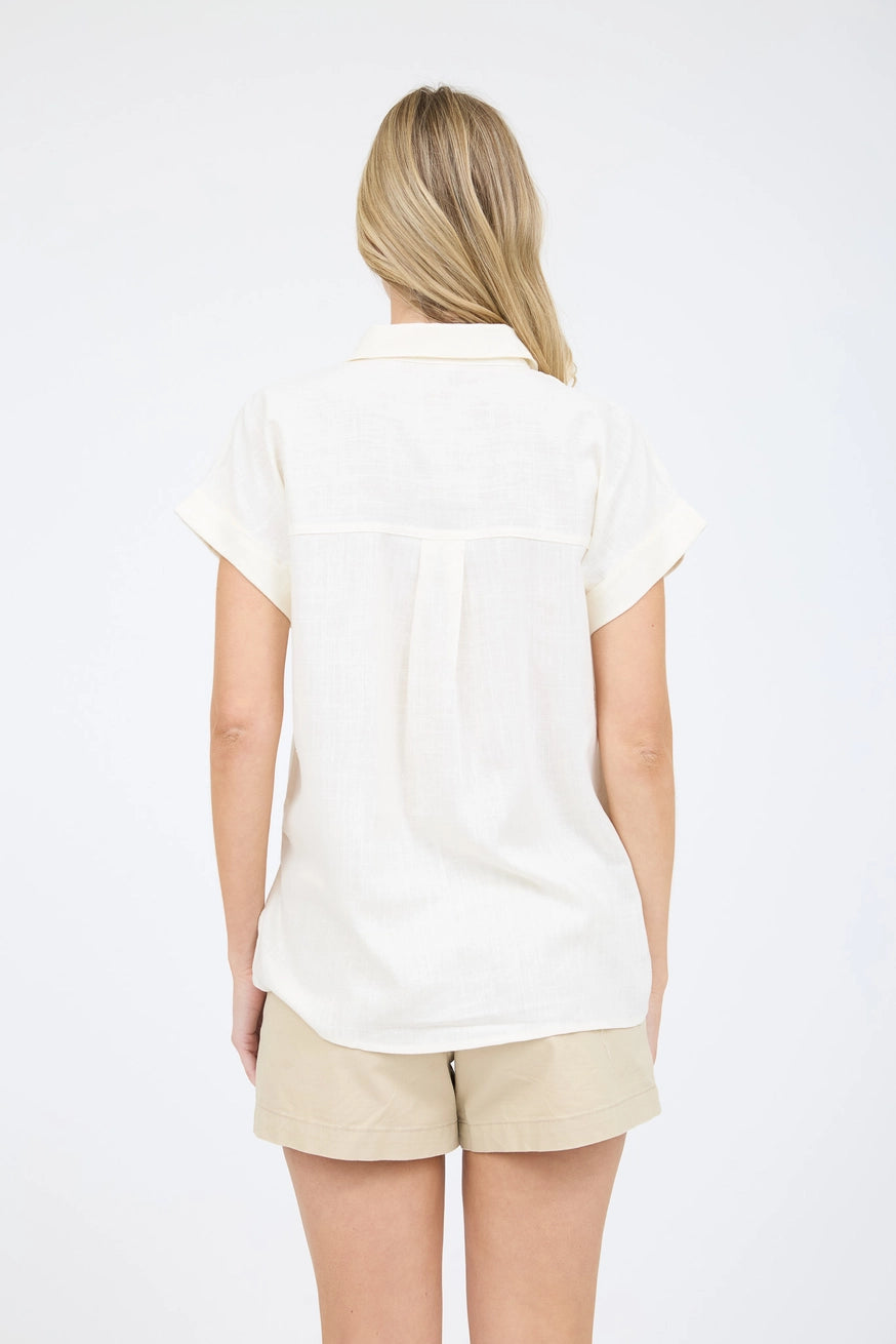 PHALLON COLLARED SHORT SLEEVE SHIRT