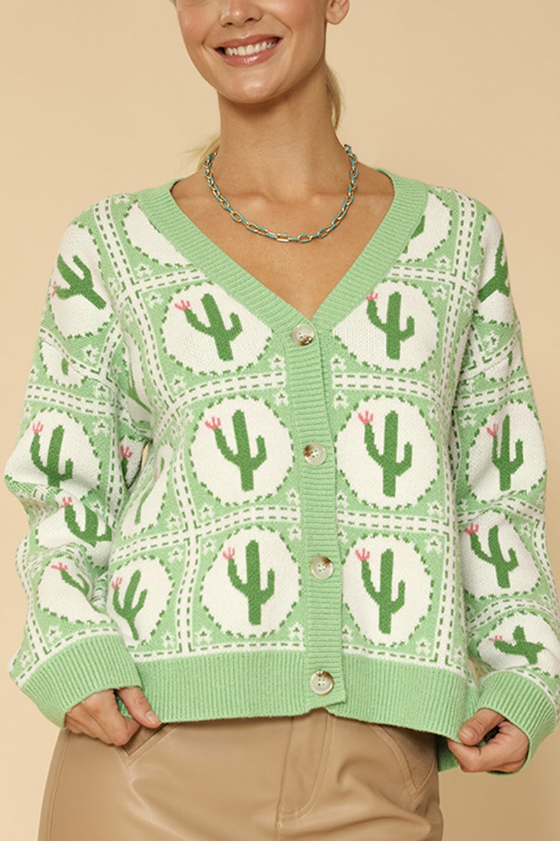 CACTUS KNIT CARDIGAN