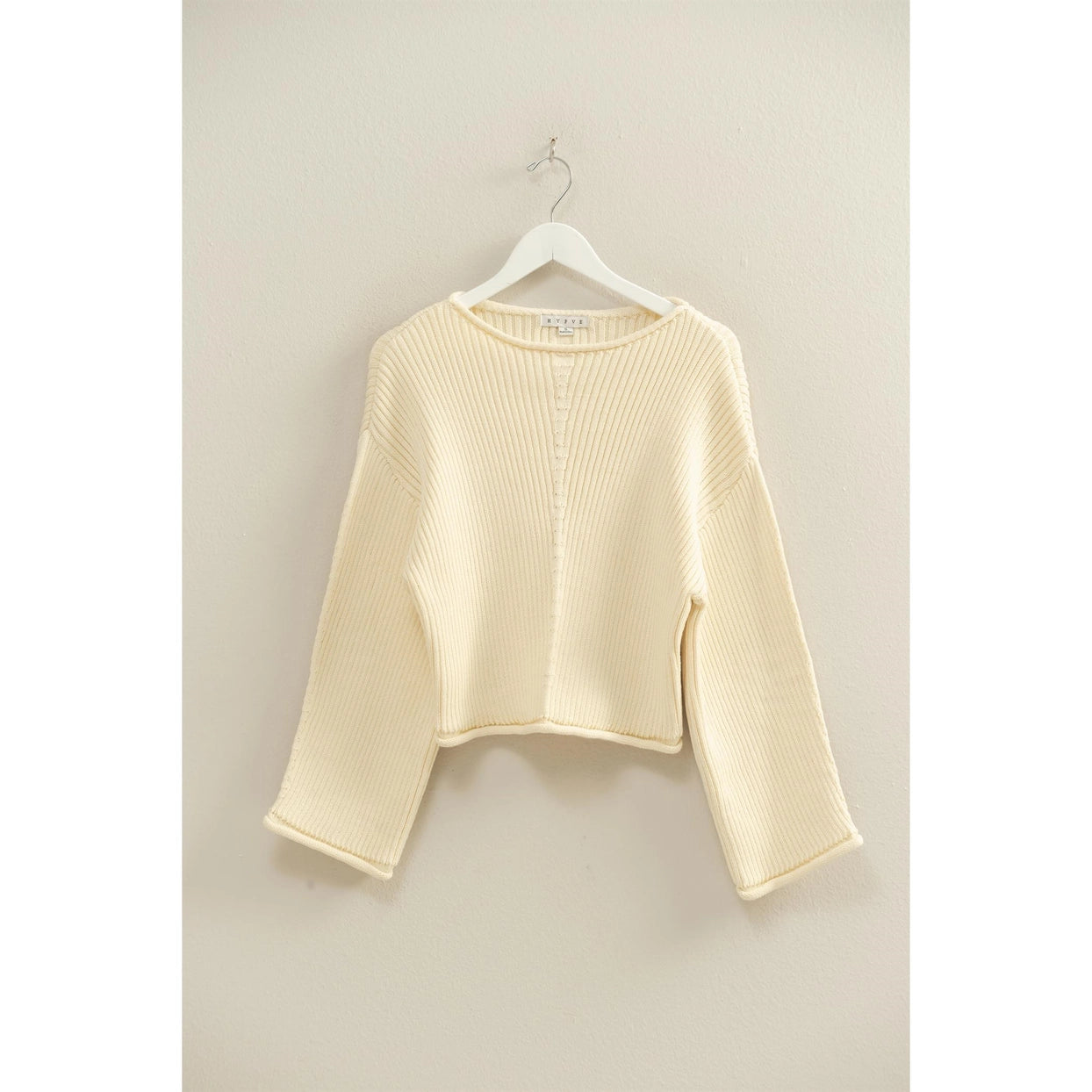 BERGAN LONG SLEEVE CHUNKY RIBBED SWEATER
