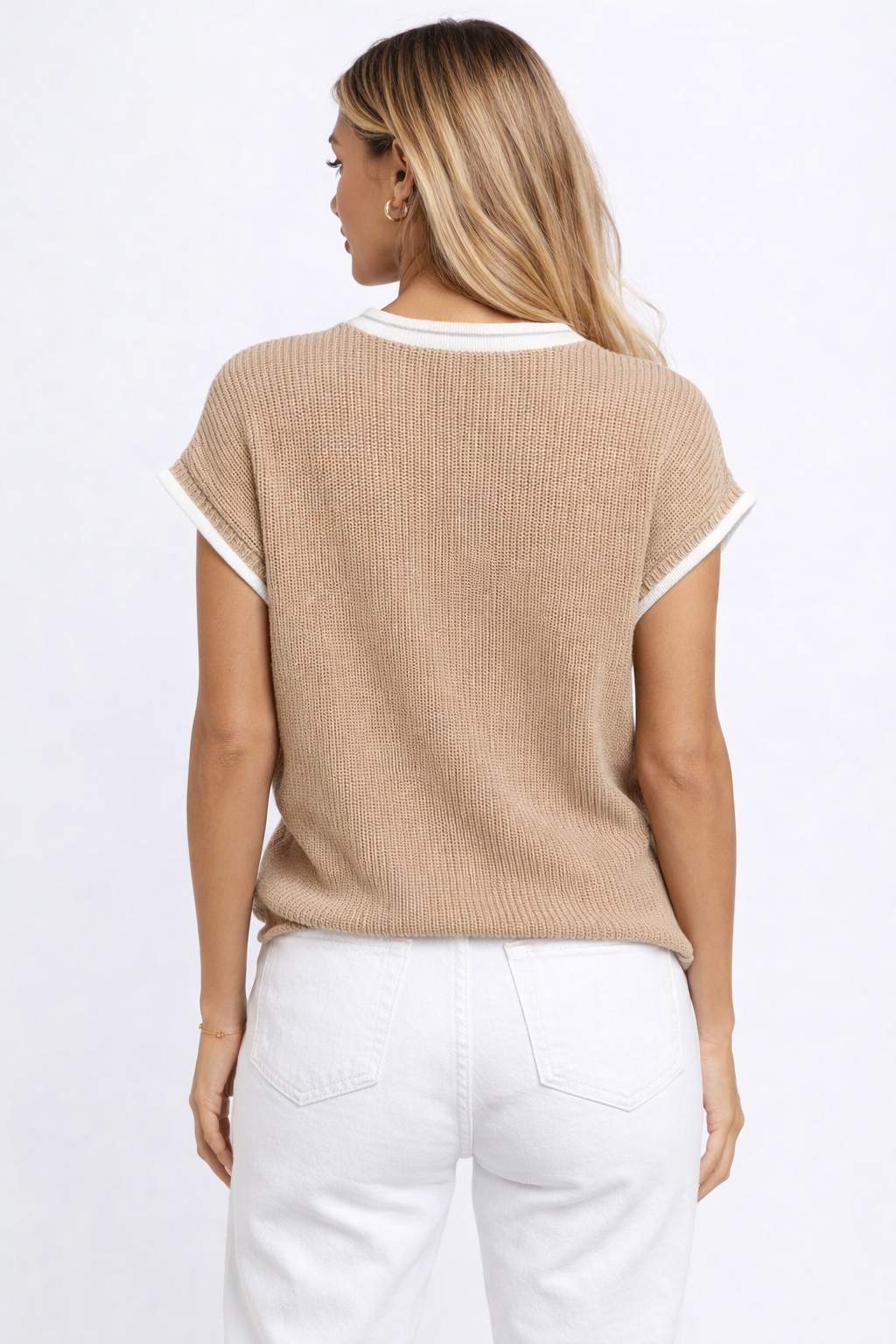 EAGAN KNIT CAP SLEEVE SWEATER