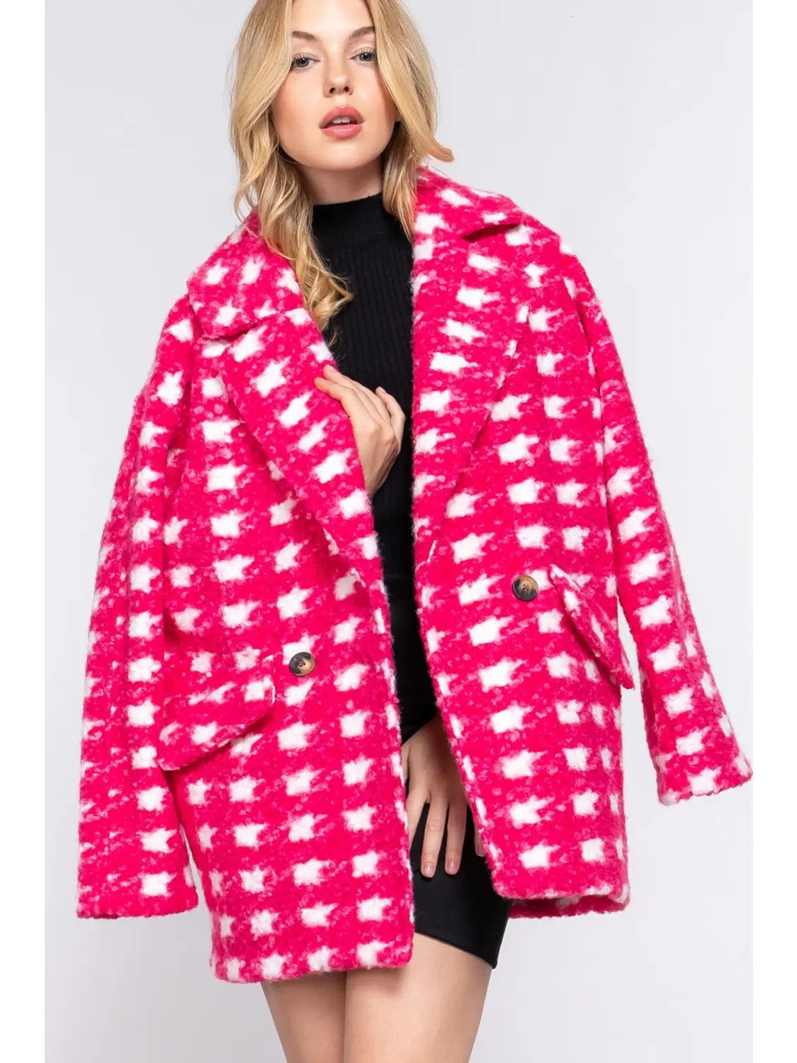 ADELAIDE DOUBLE BREASTED COAT | PINK