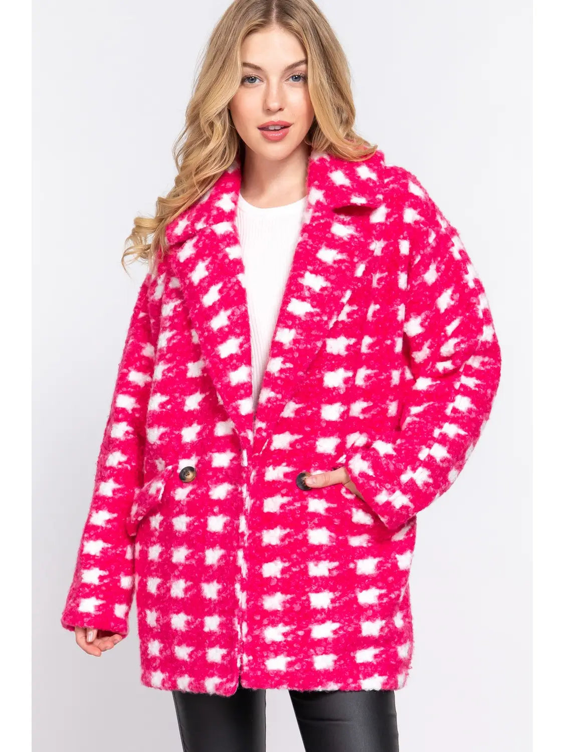 ADELAIDE DOUBLE BREASTED COAT | PINK